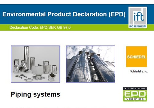 Dichiarazione ambientale di prodotto Canne fumarie Schiedel