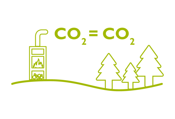 Drevo je obnoviteľným zdrojom s vyrovnanou bilanciou CO2. Čo vyprodukuje pri horení, toľko pohltí a vytvorí kyslík pre ľudí