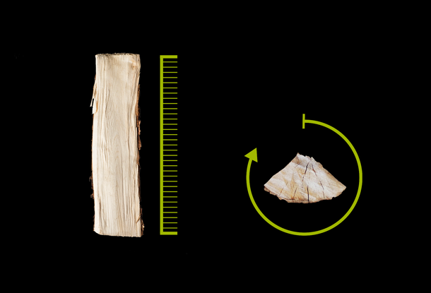 Vedlängd: 25 och 30 cm / omkrets 25 cm