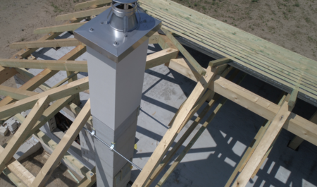 Kéménybeépítés statikai készlettel