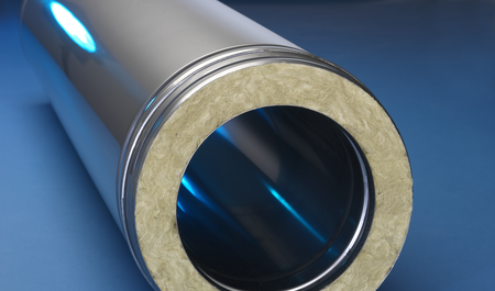 Schiedel AD - view of insulation between outer and inner wall