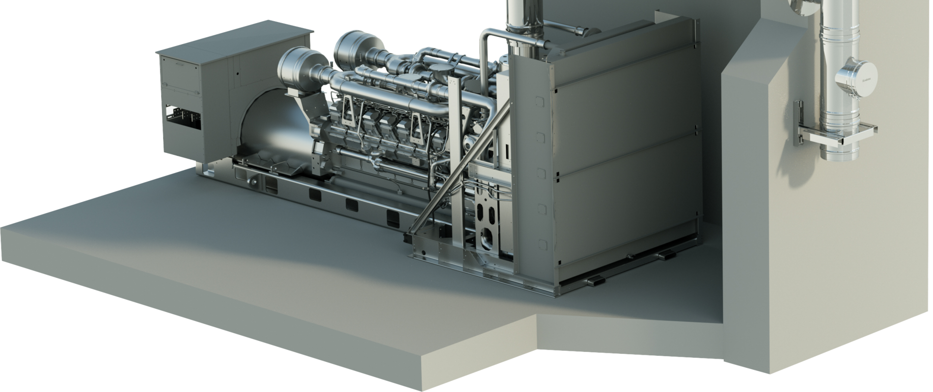 Odvod spalín od dieselagregátu