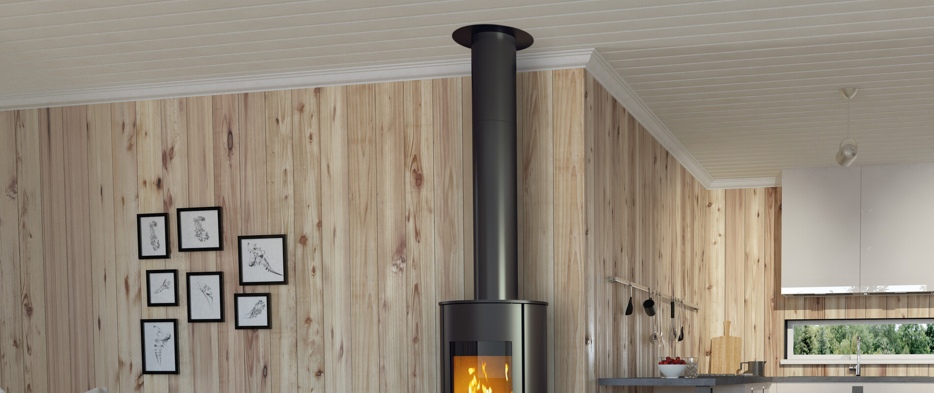 PERMETER SMOOTH AIR - přivádí spalovací vzduch a odvádí spaliny od kamen