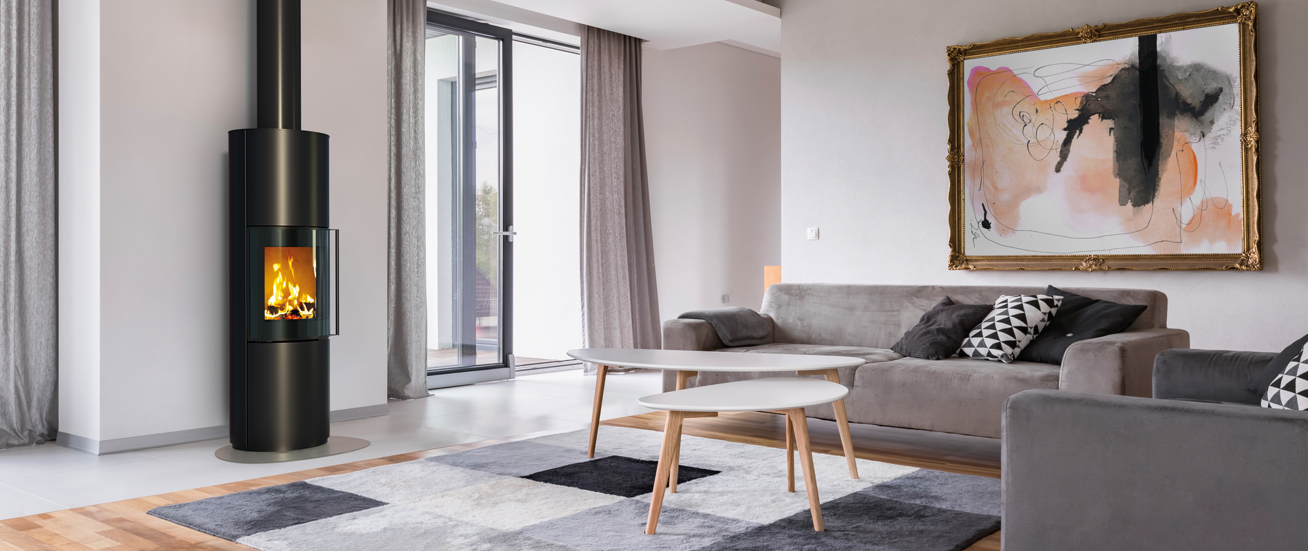 Elegantní štíhlá kamna MIMAS