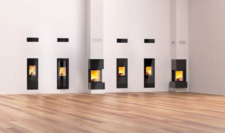 Ucelená nabídka krbů integrovaných do komínu.