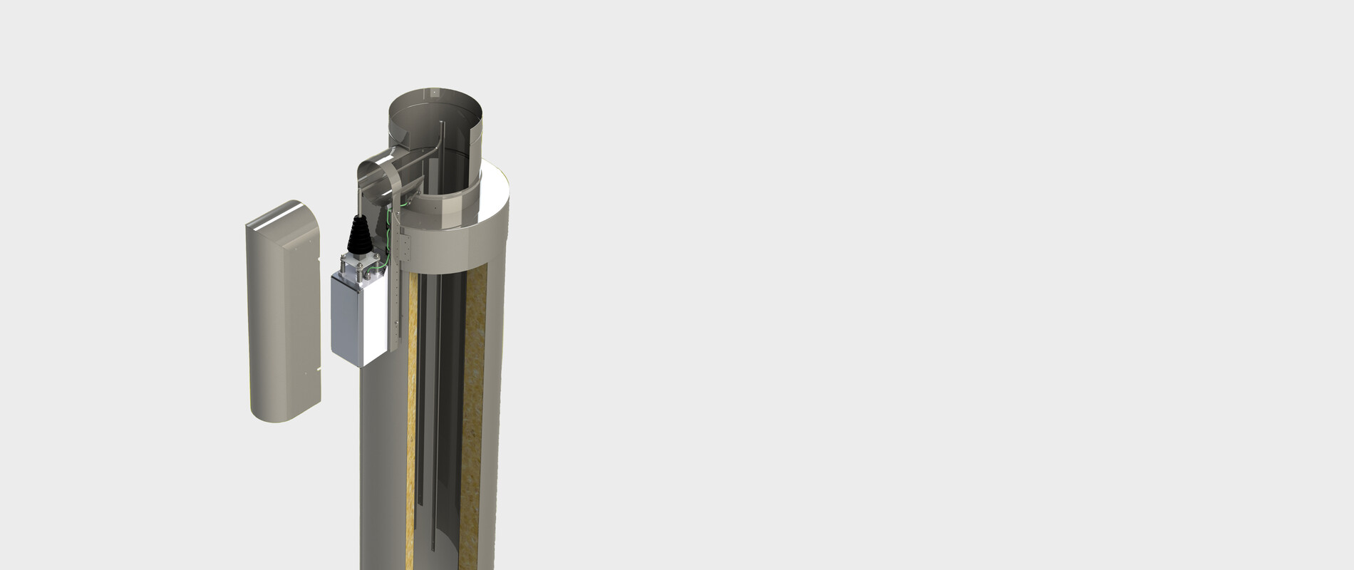 ePURO TOP is the fine dust separator for the chimney outlet