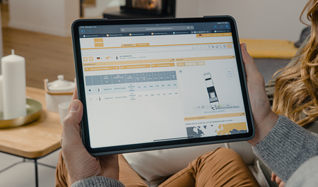 3D knihovna na tabletu